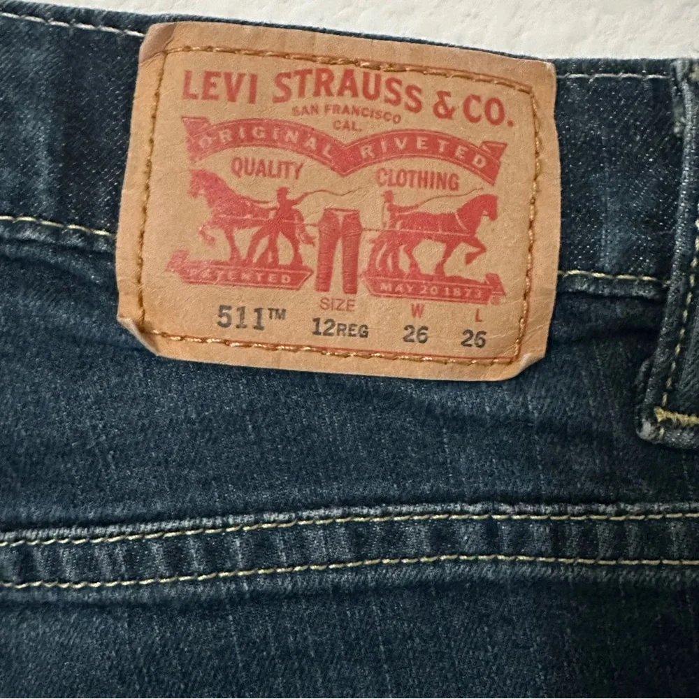 Levi Strauss 511 boys jeans size 12 regular. Leg shape slim‎